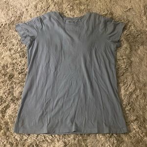 Light blue Vince Essential Pima Cotton Crew Neck T-Shirt